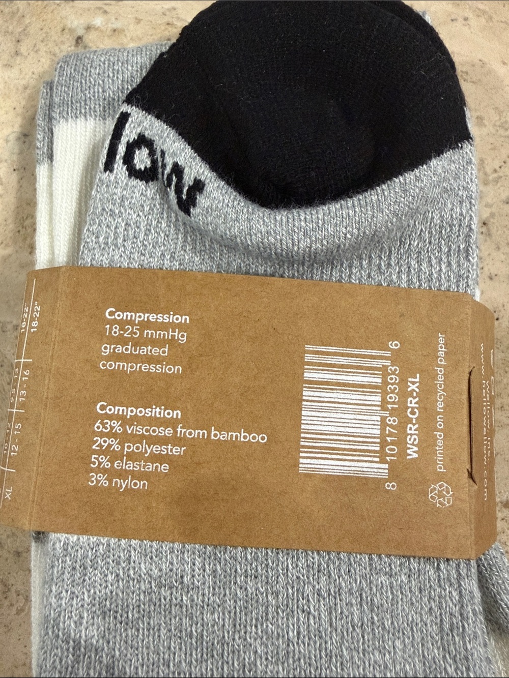 Wallow Signature Compression Socks NWT Size XL Wide Calf - Picture 4 of 5